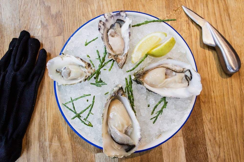 oysters on plate