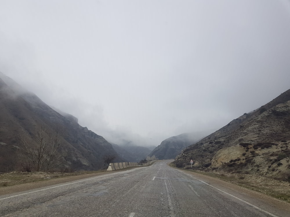 road beside mountains