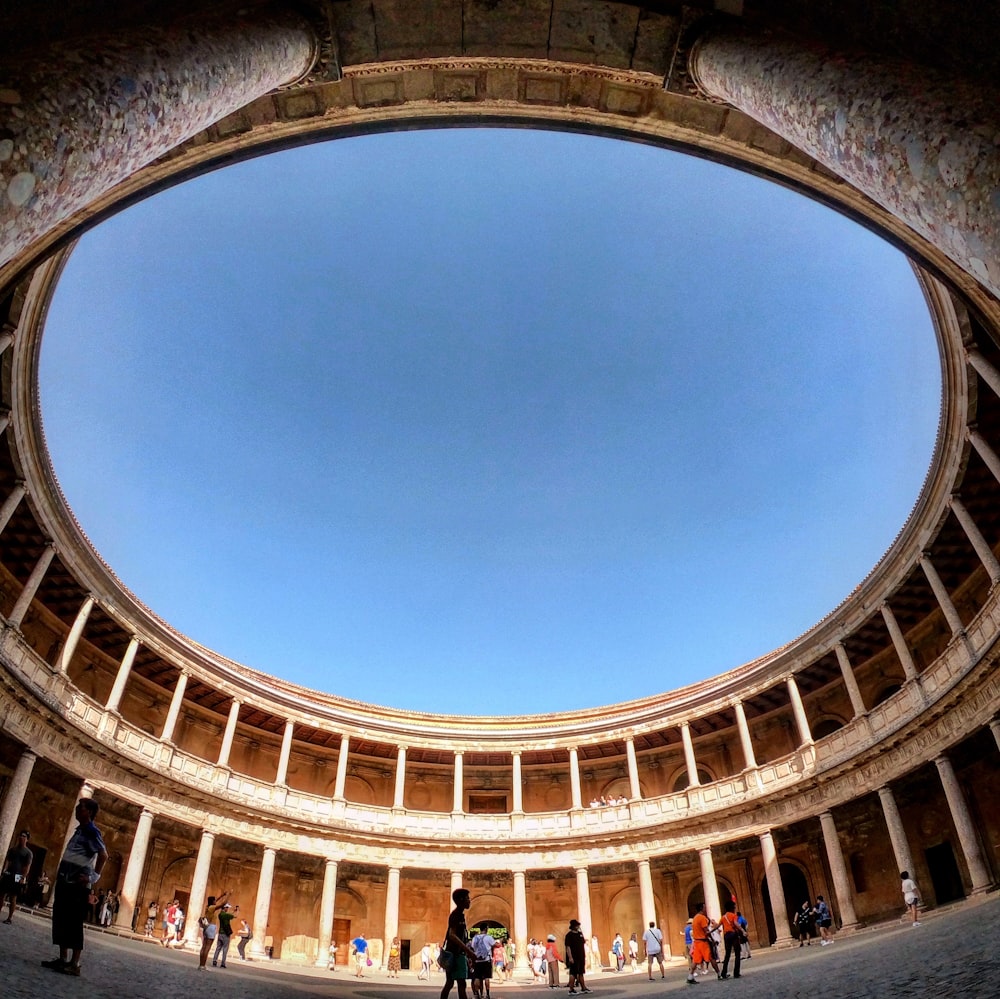 round brown building