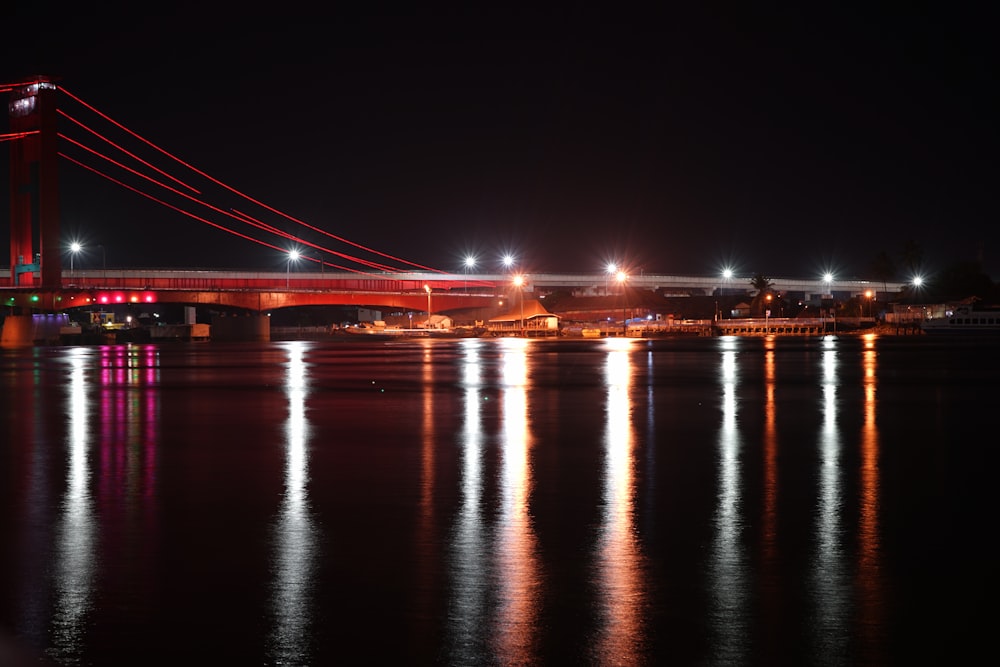 calm water above bridge