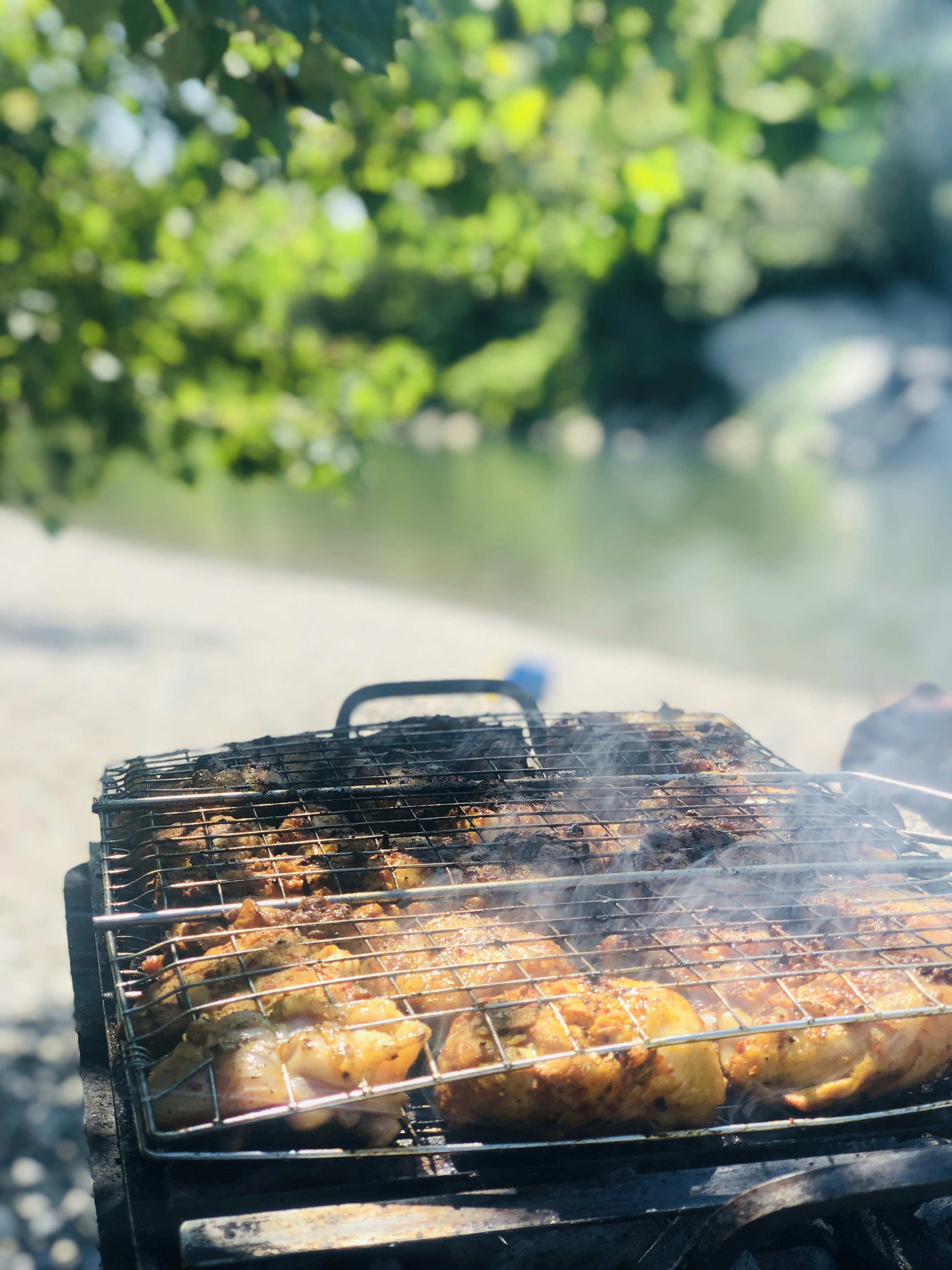 summer bbq at river adda italy