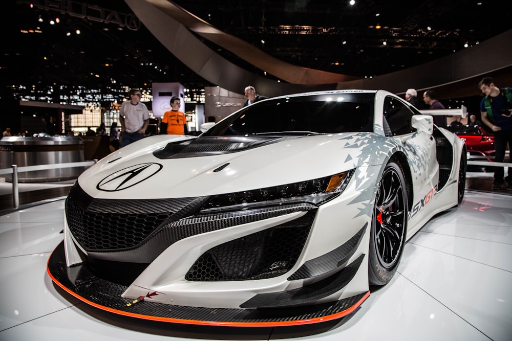 white and black vehicle close-up photography