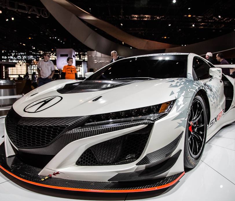 white and black vehicle close-up photography