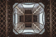 Close-up of structural steel beams highlighting engineering precision and craftsmanship.