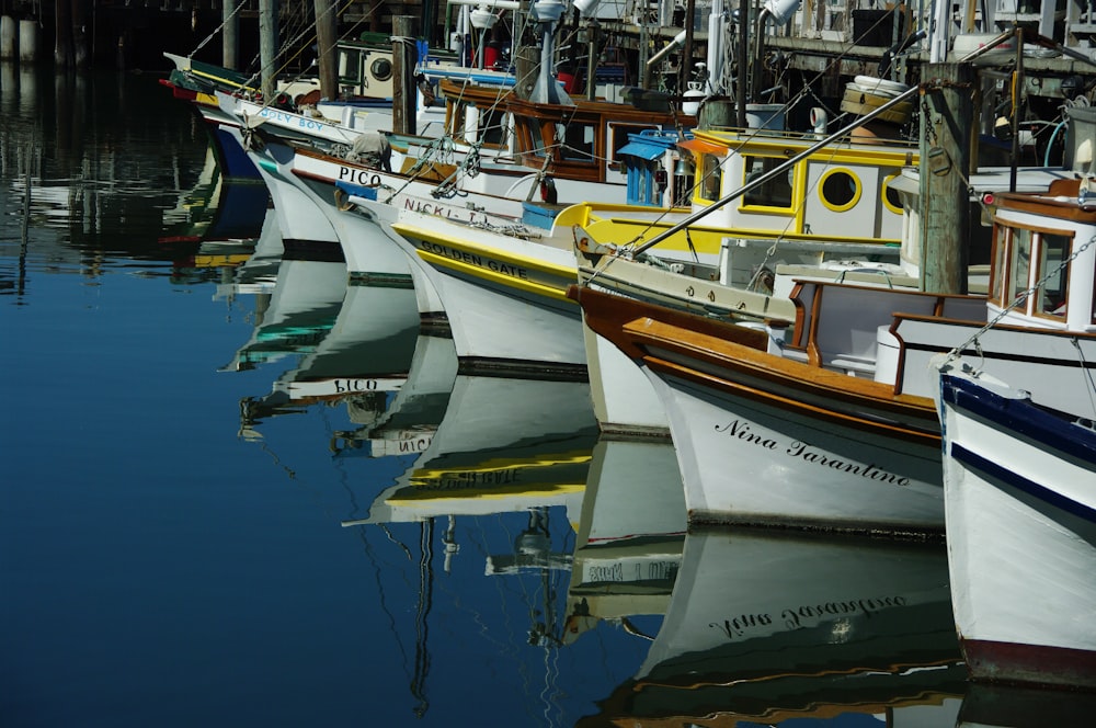 Barcos blancos forrados