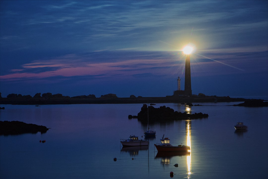 lighted lighthouse