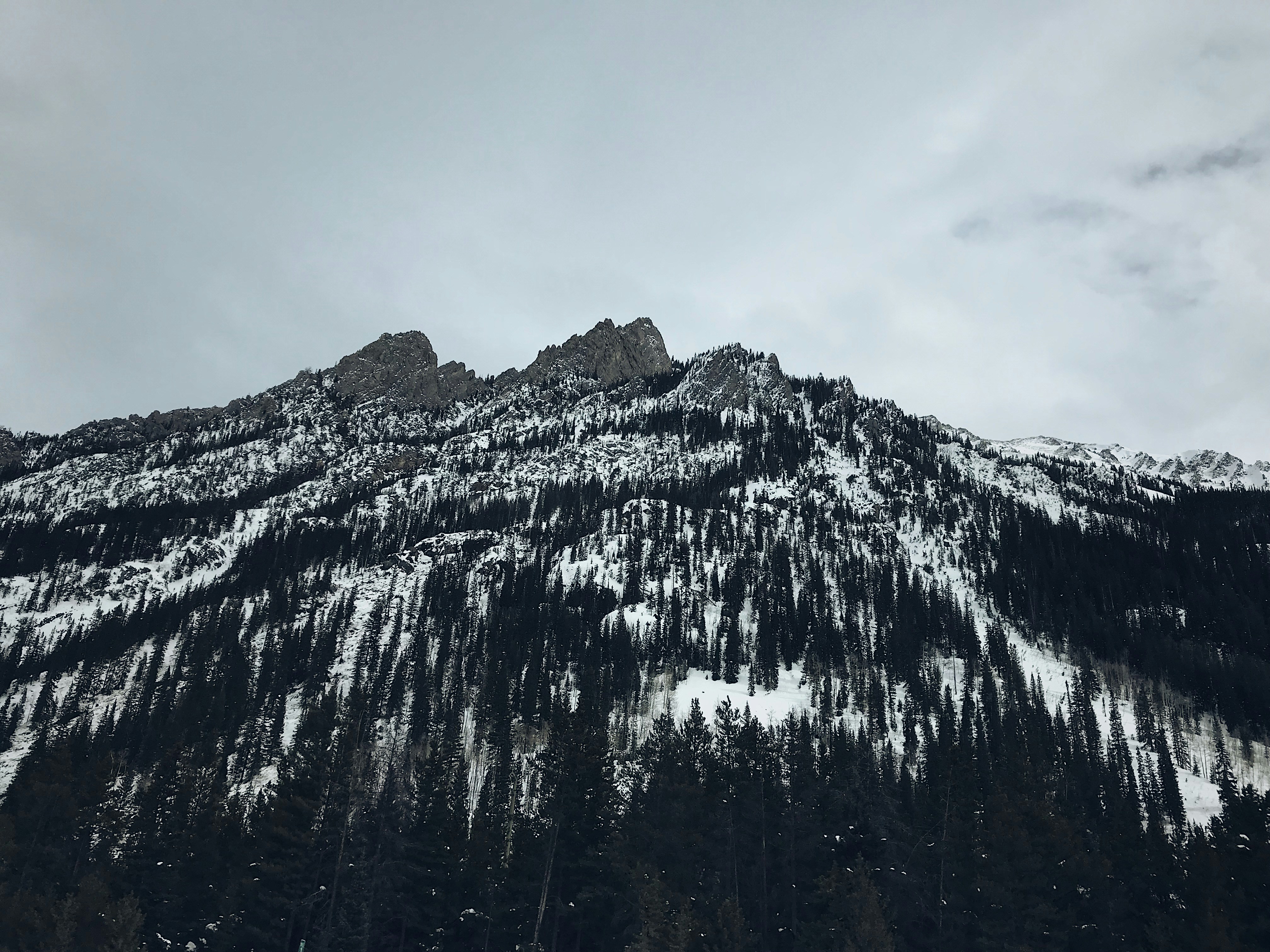 low angle photography of mountain during daytime