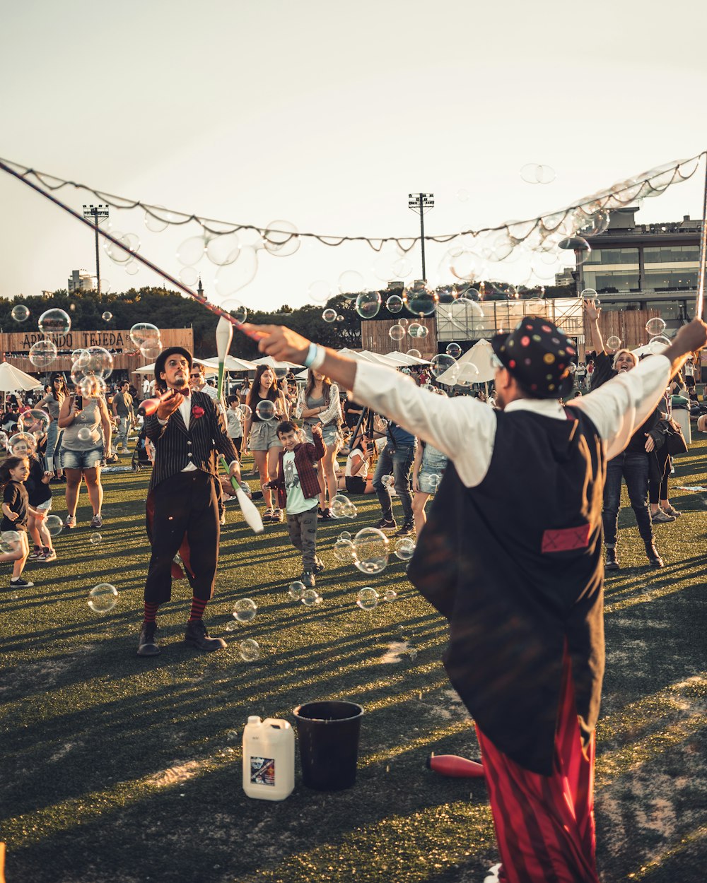 man performing during daytime