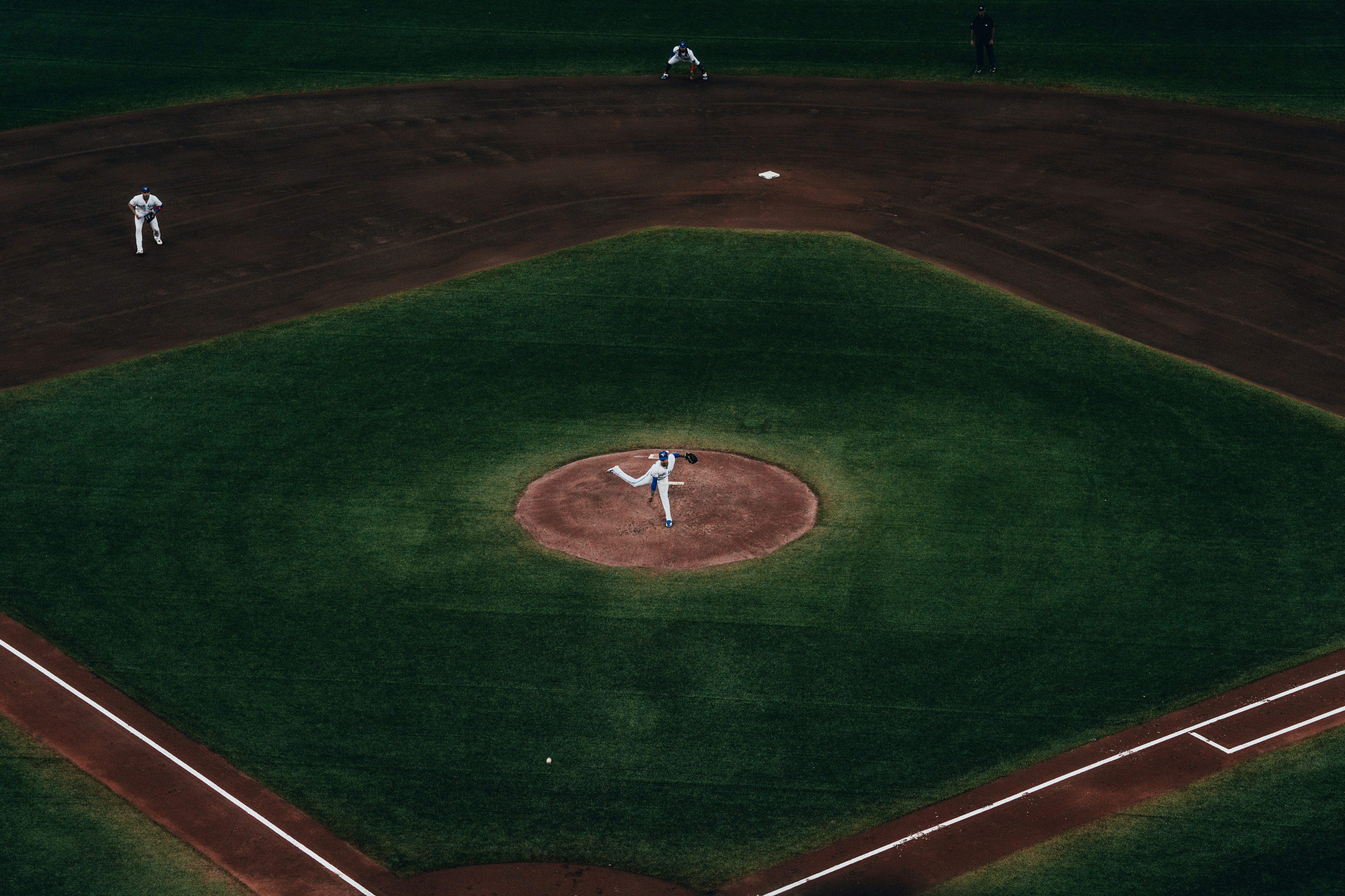 brown and green football field