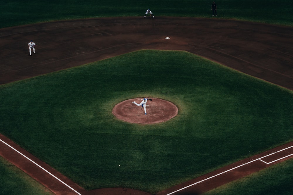 brown and green football field