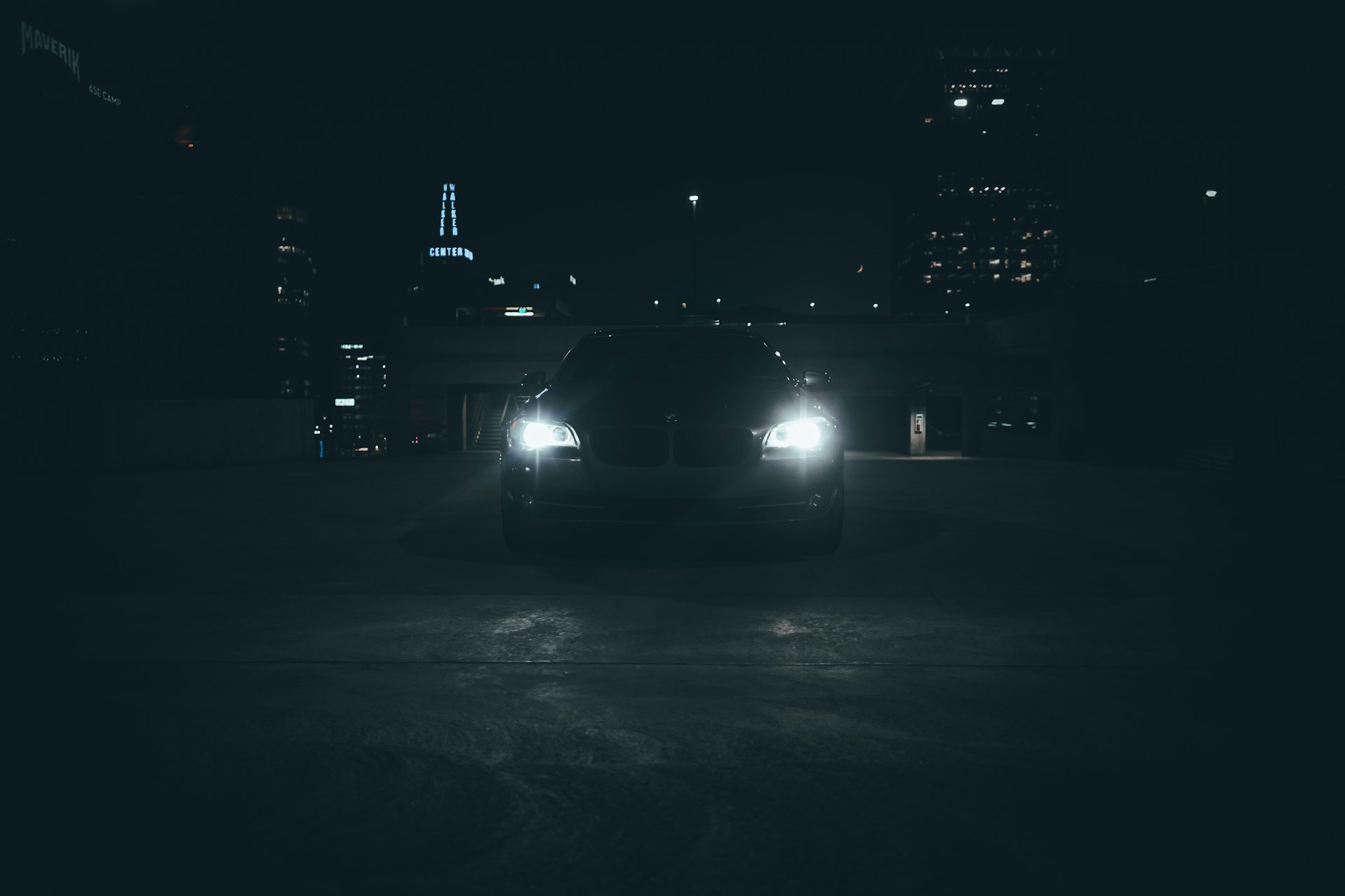 white BMW vehicle