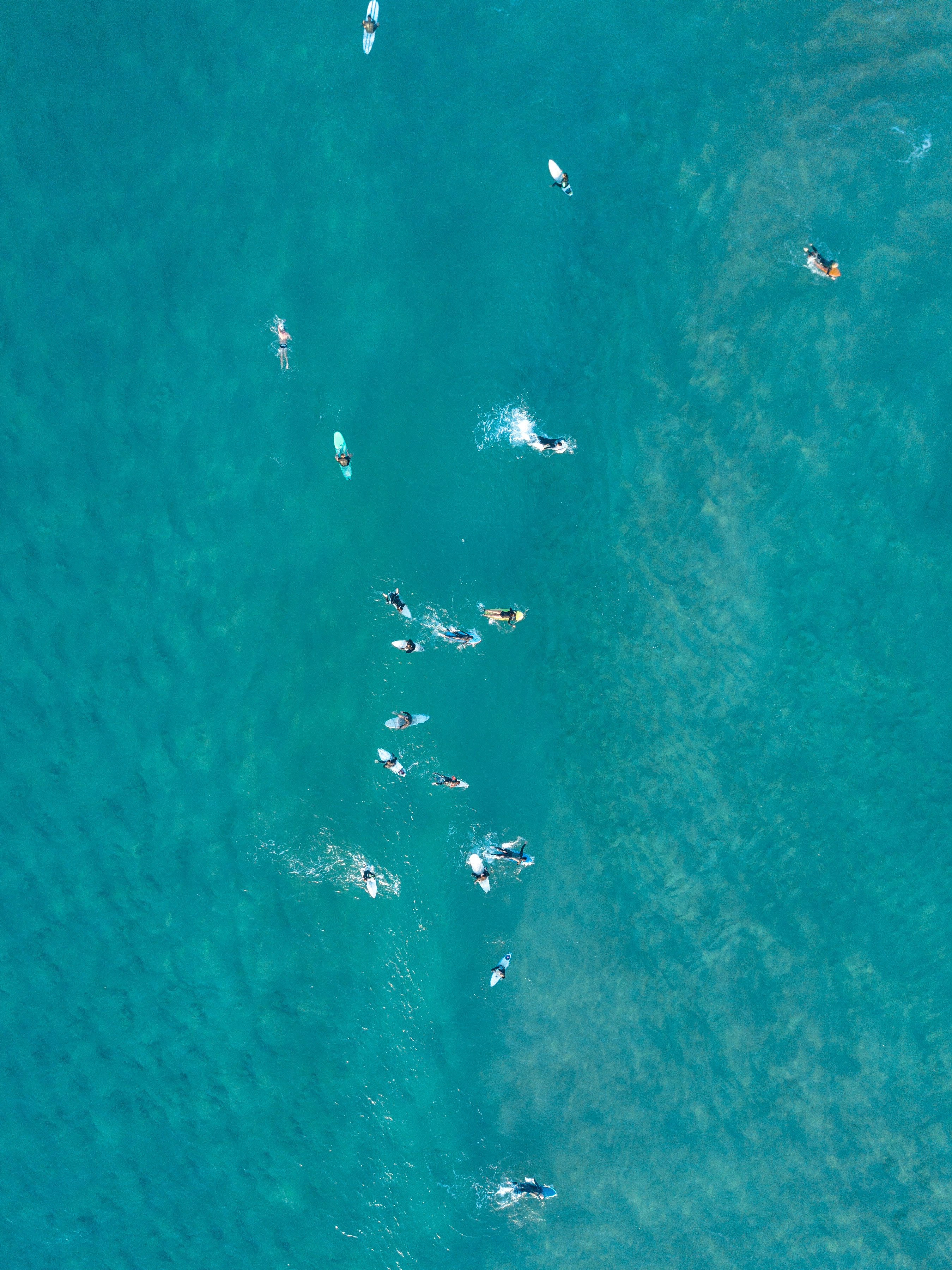 people on body of water