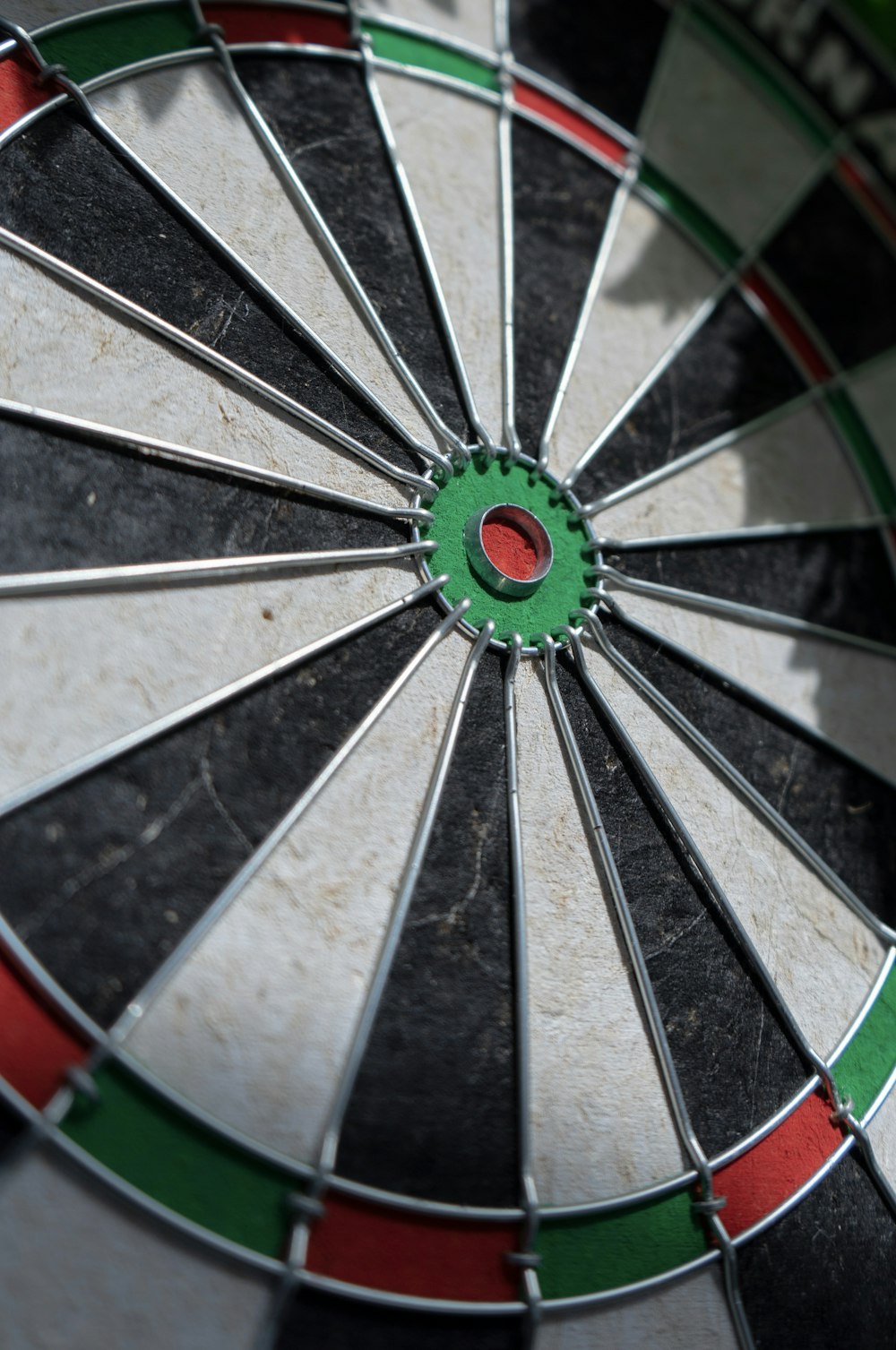 black and white dartboard