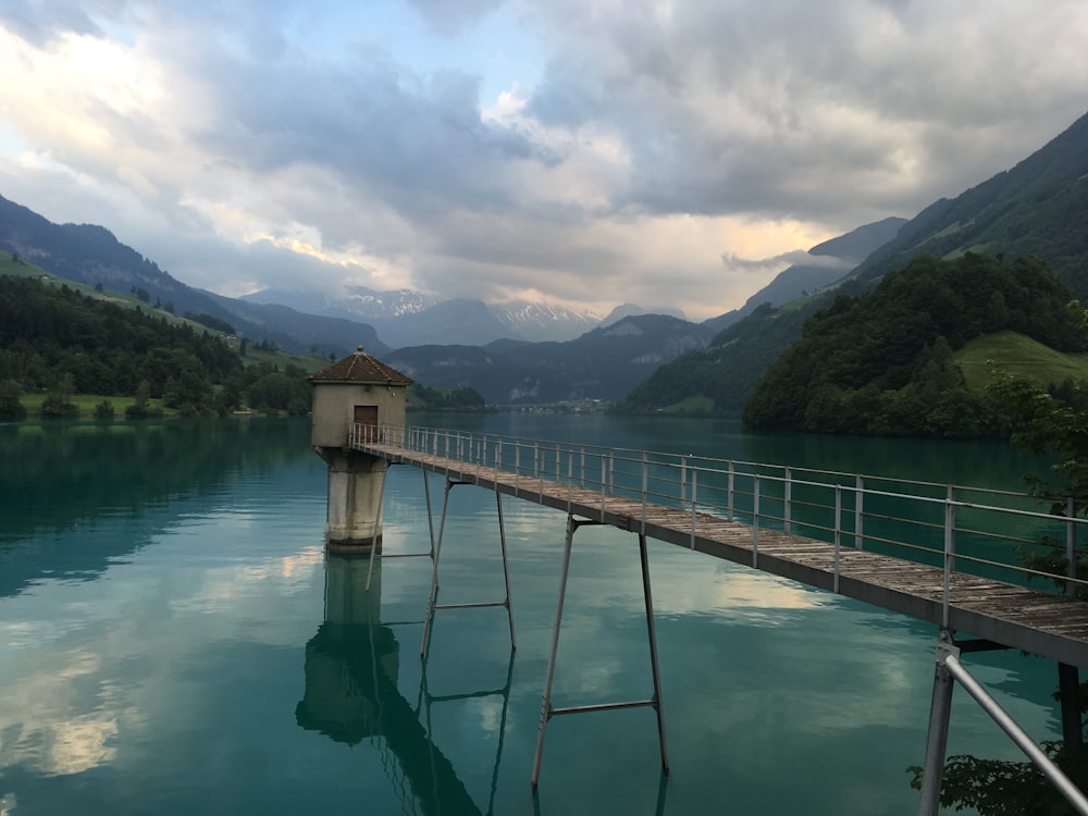 river dock in body of water