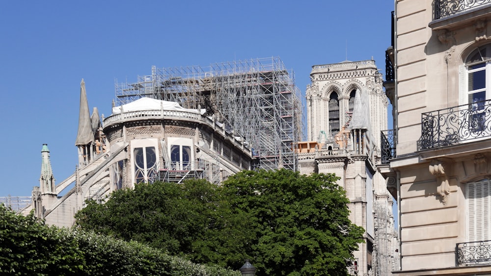 Notre Dame under construction