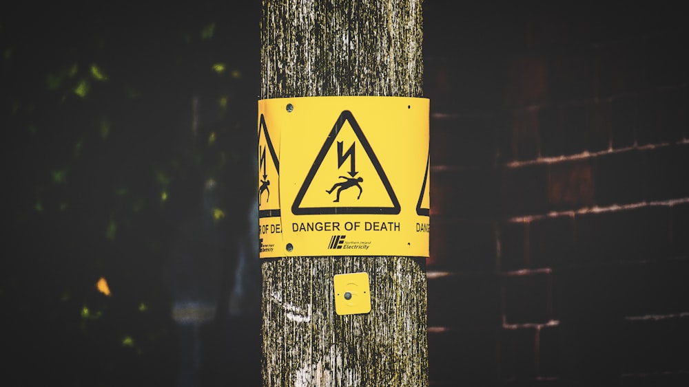 danger of death sticker