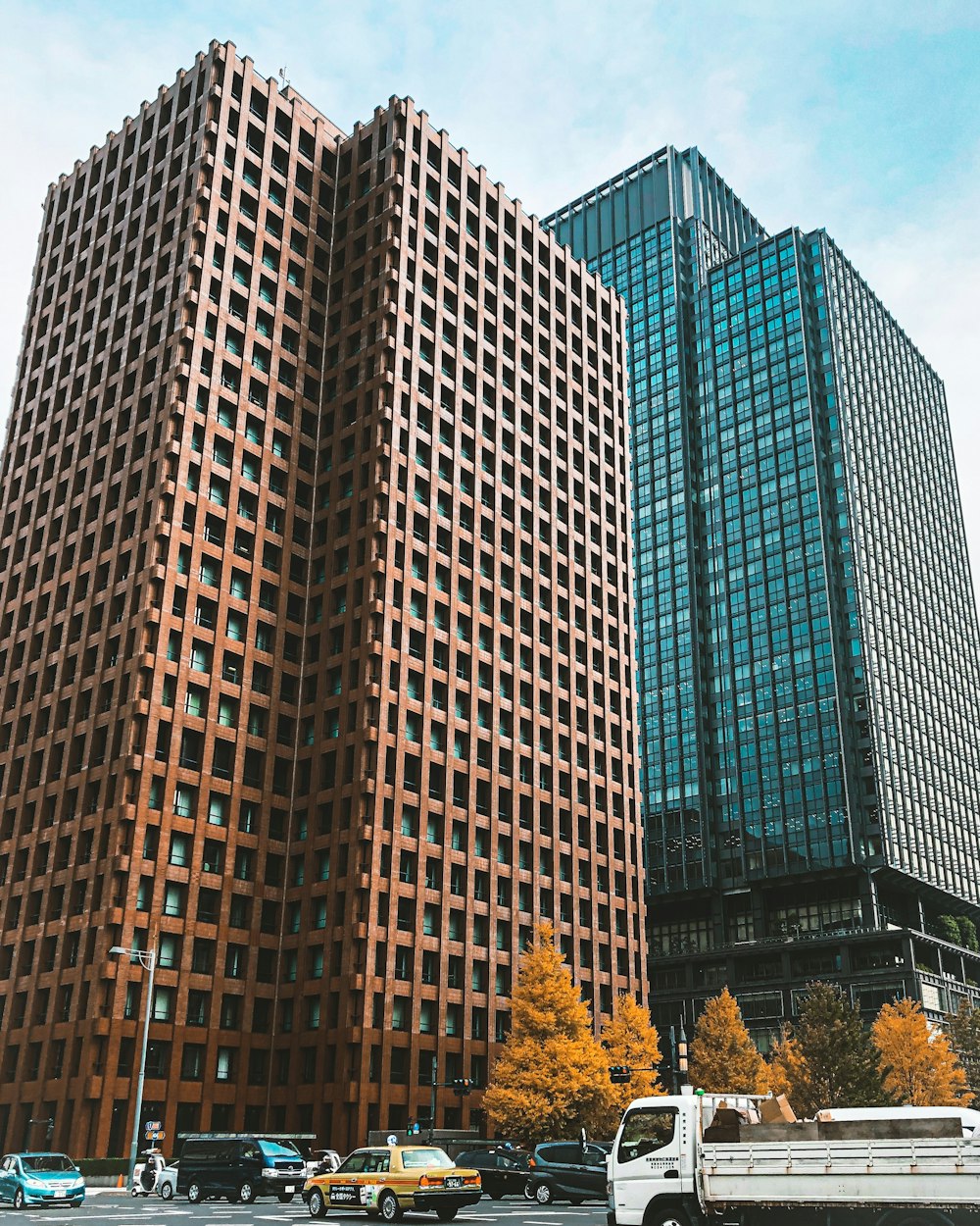 brown and gray high-rise buildings