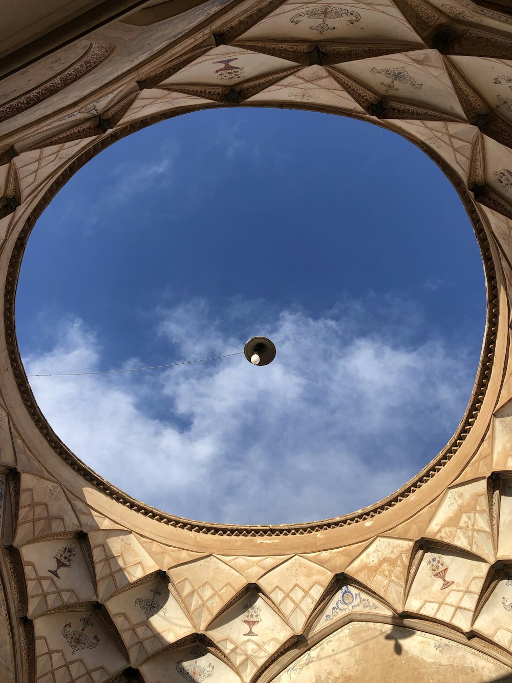 low angle photo of building interior