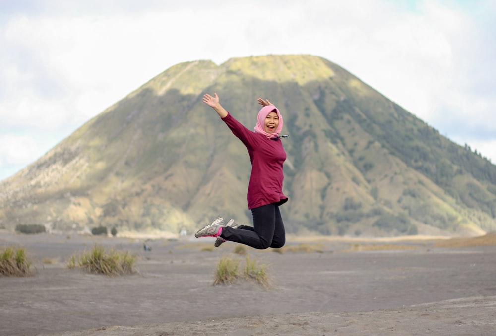 woman jumping