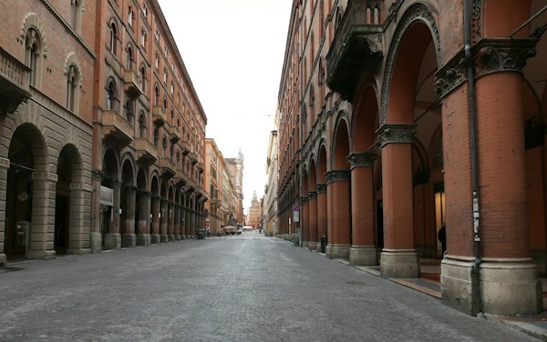 Empty alley — Bologna, Italy