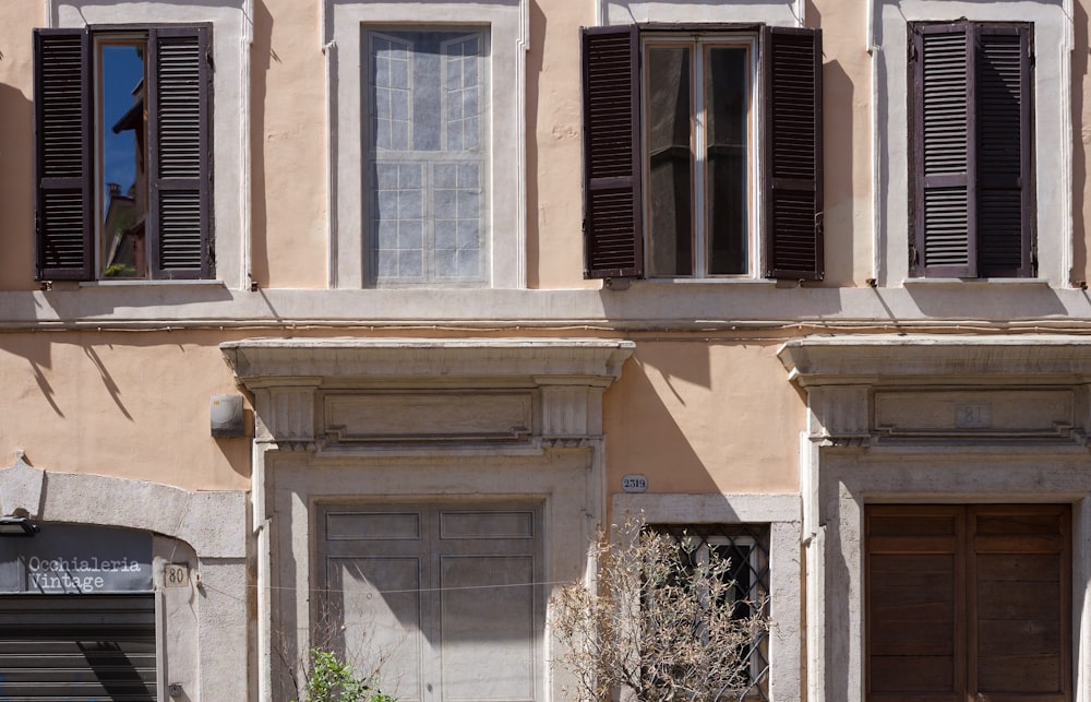 white and yellow cement building