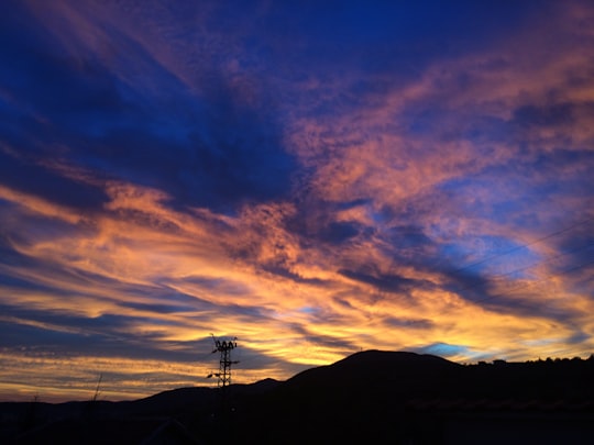 silhouette of a mountain at sunset in Sliven Bulgaria