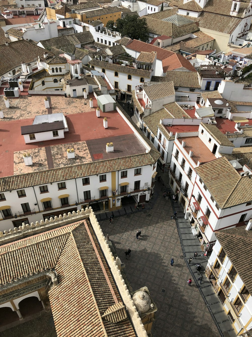 white and red houses at daytime