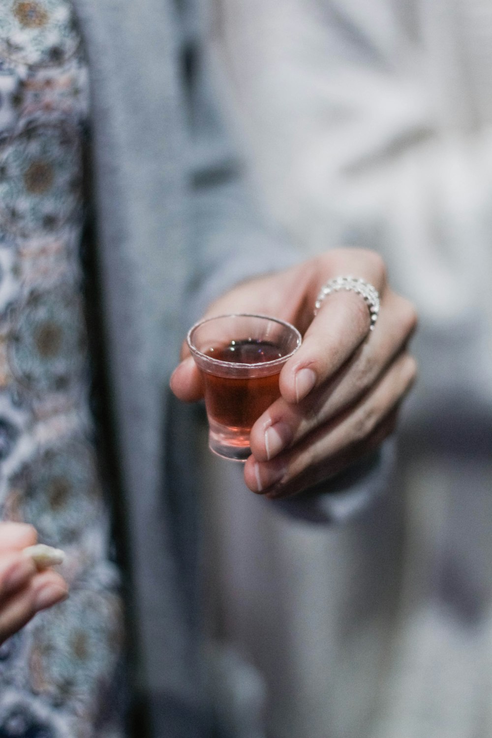 clear shot glass close-up photography