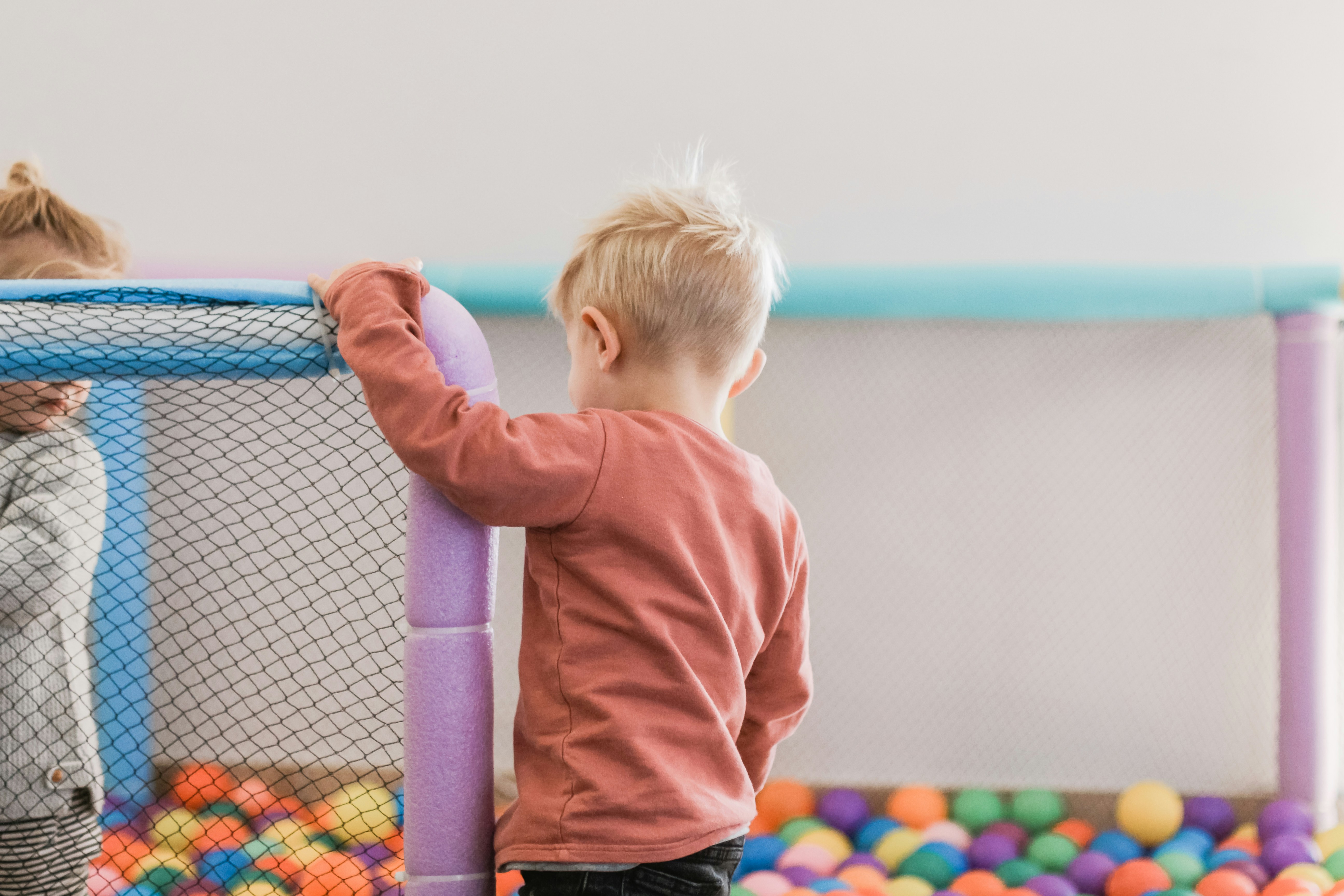 boy and girl playing balls