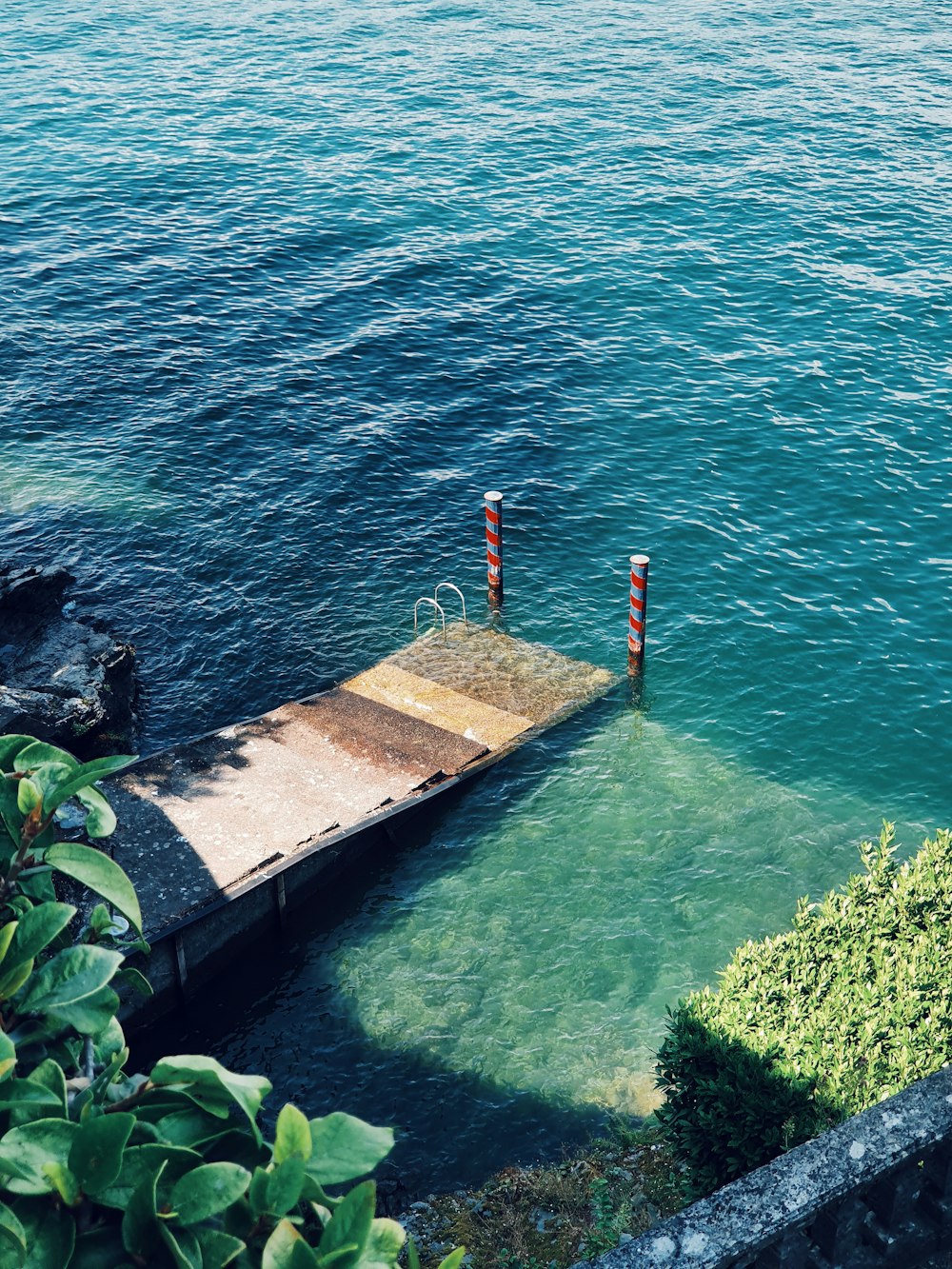 brown concrete dock