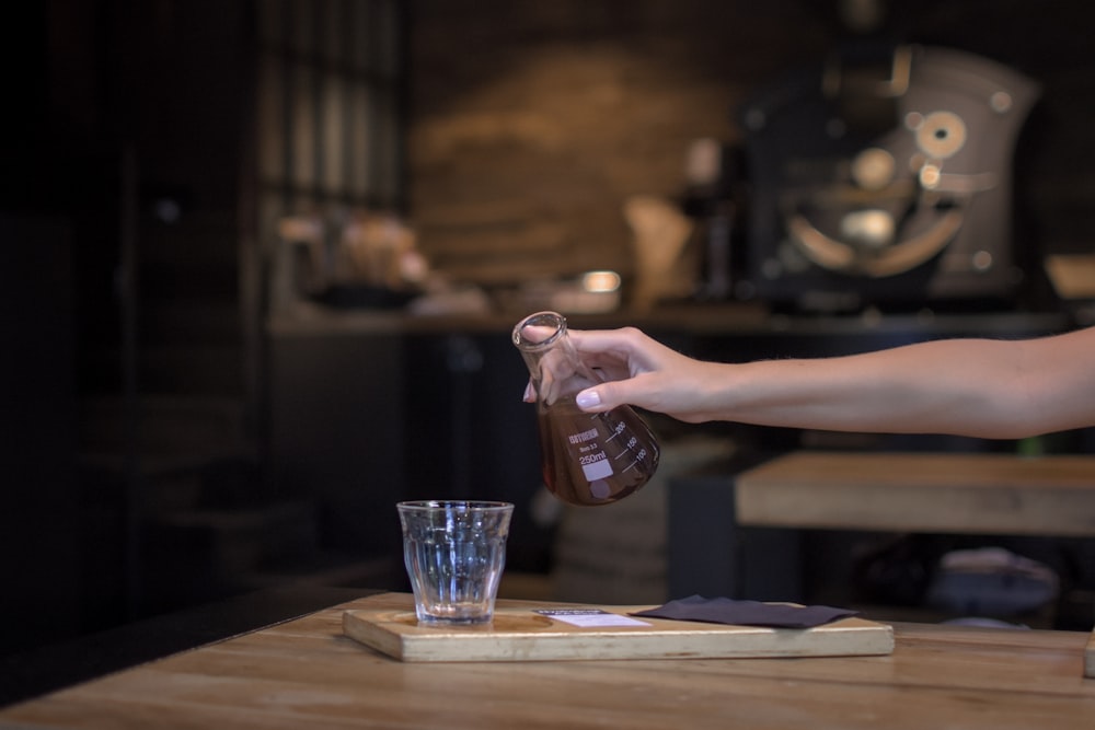 clear drinking glass