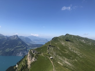 A scenic mountain view captured from a hiking trail included in one of our packages.