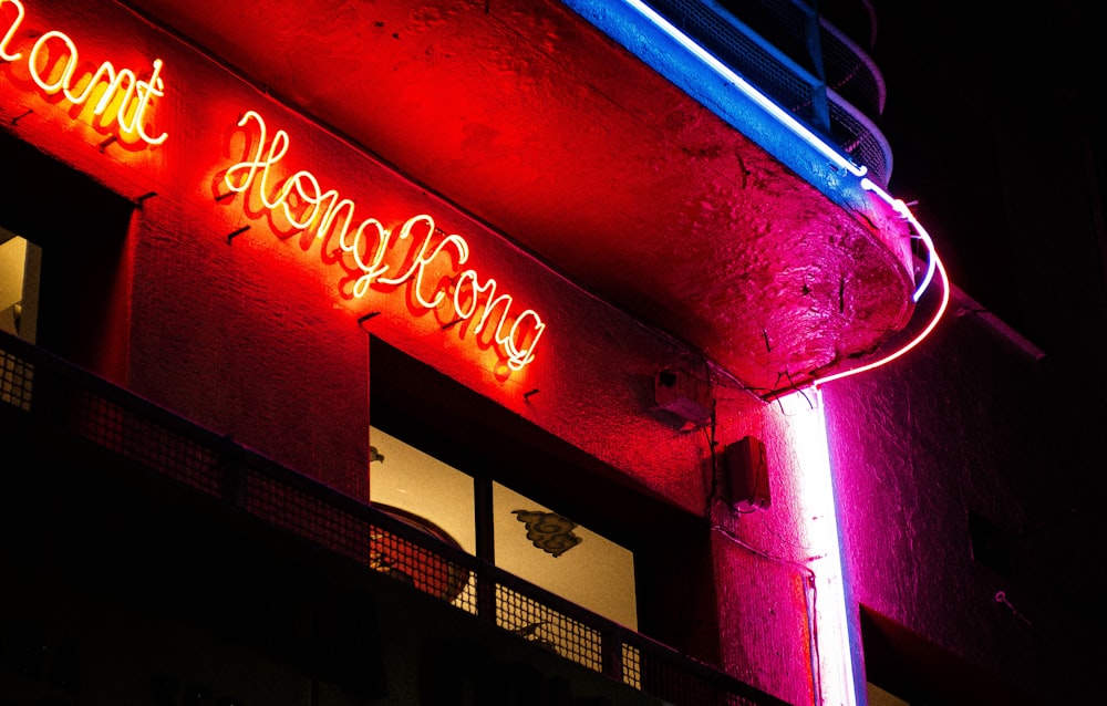red neon signage
