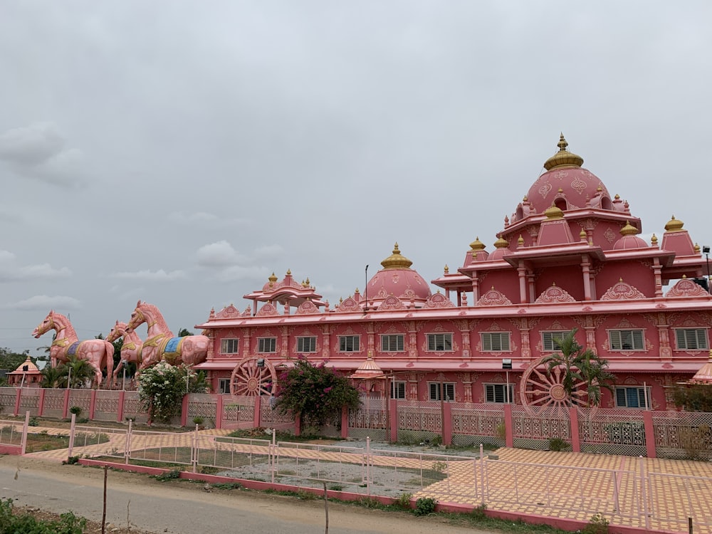 pink concrete building