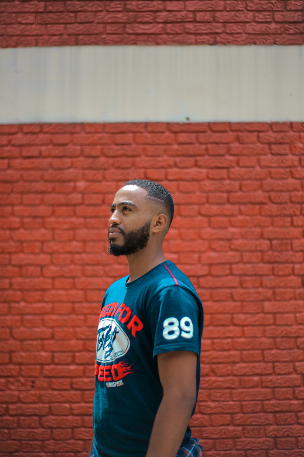 man wearing blue shirt