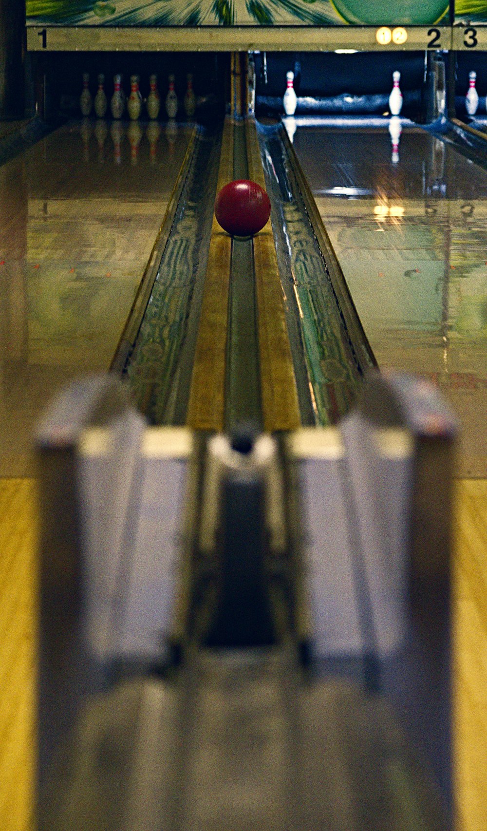 red bowling ball