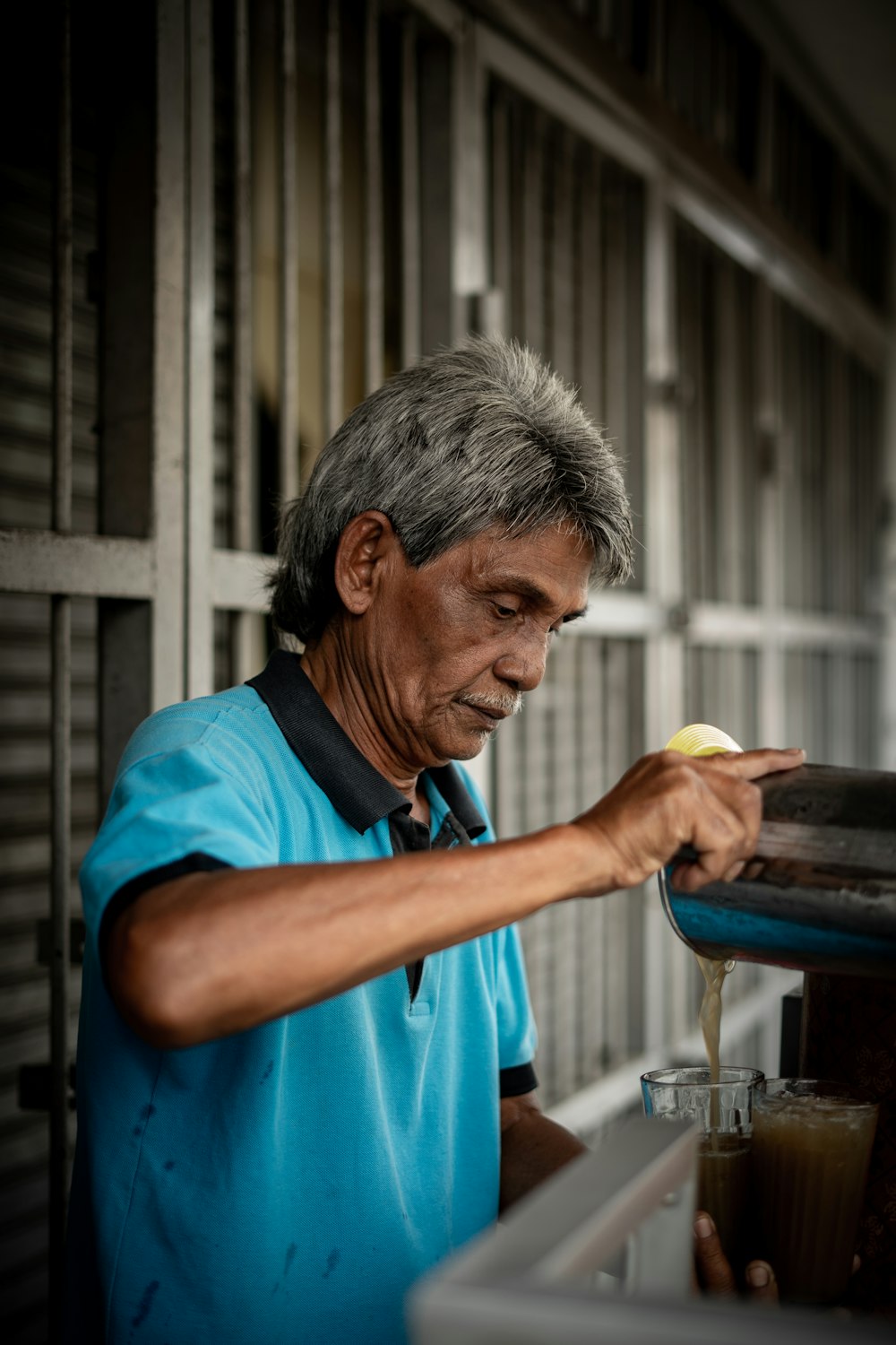 man near coffeemaker