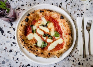 cooked food on round white ceramic plate