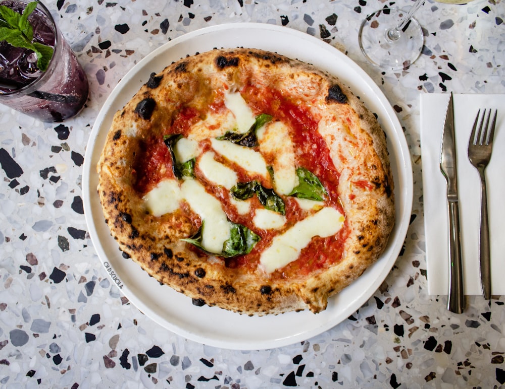 cooked food on round white ceramic plate