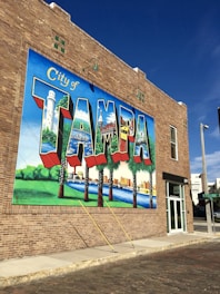 a large mural on the side of a building