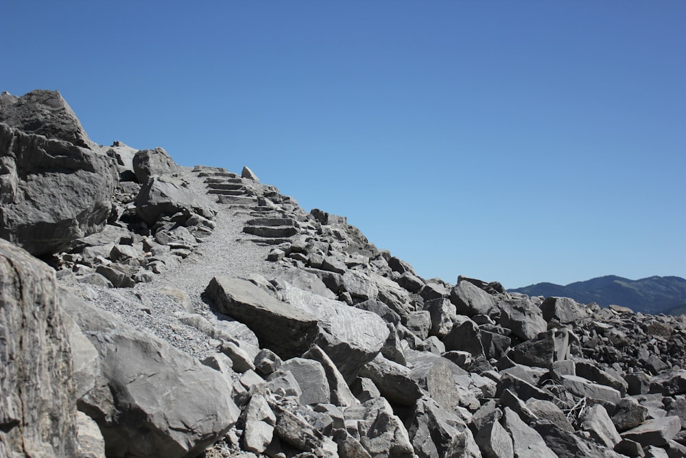 rocks on mountain