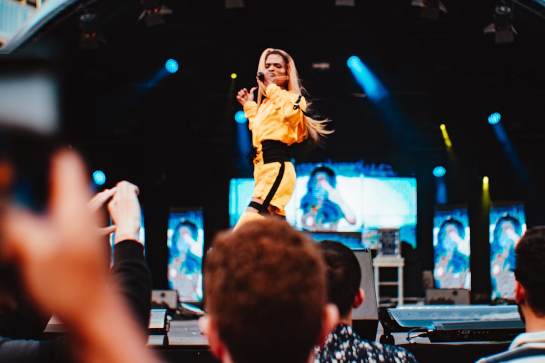 woman performing on stage