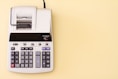 white Canon cash register