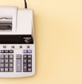 white Canon cash register