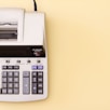 white Canon cash register
