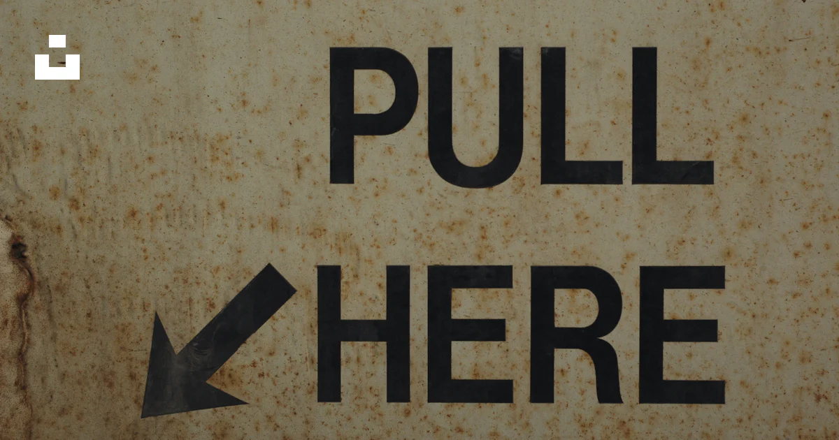 Pull Here Sticker Black pull here sign photo – Free Black Image on Unsplash