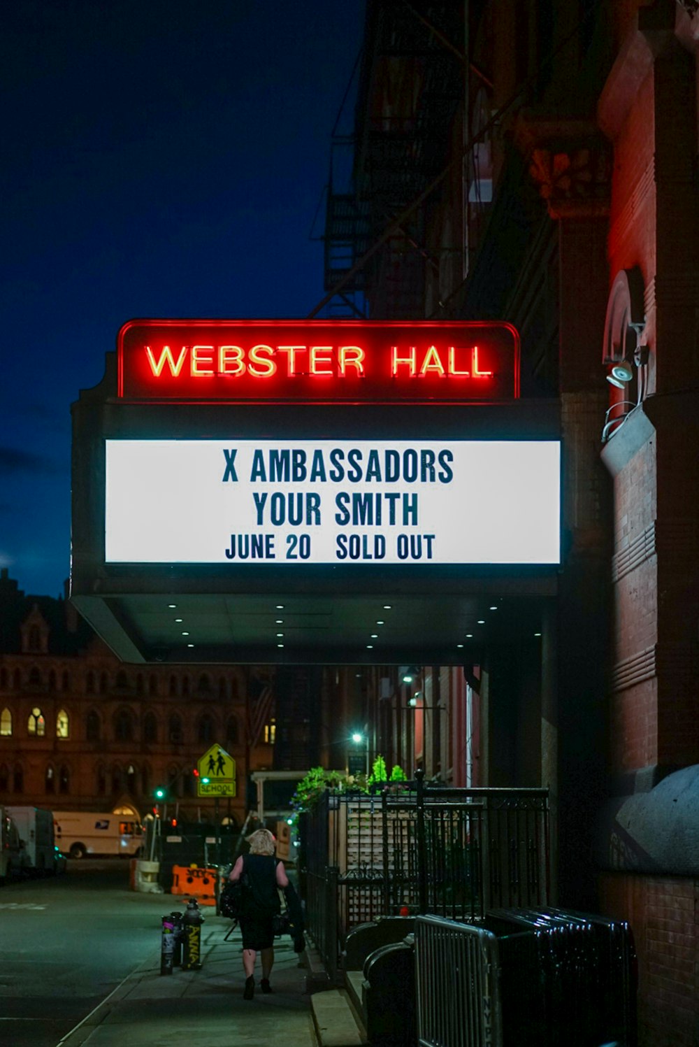 webster hall neon signage