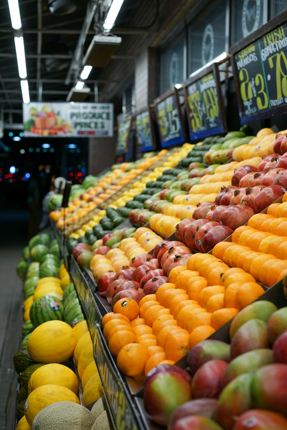 fruits on rack