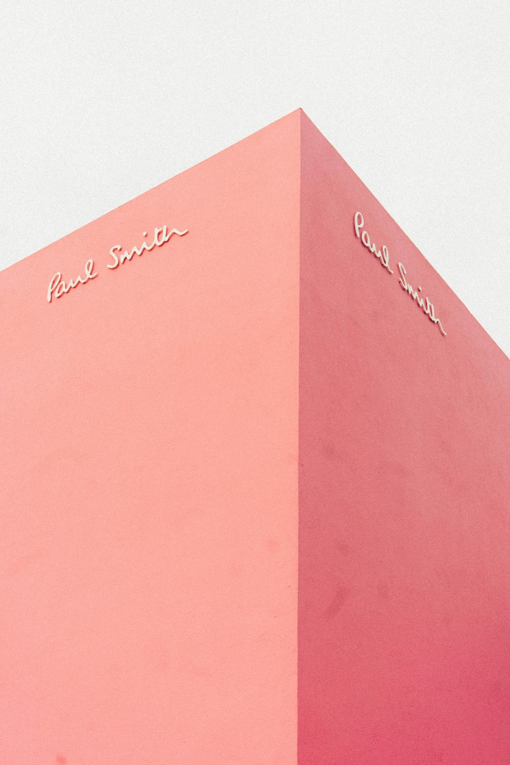 Paul Smith signage on pink wall