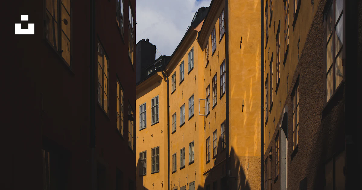 Shadow of building reflected on other building photo – Free Town Image ...